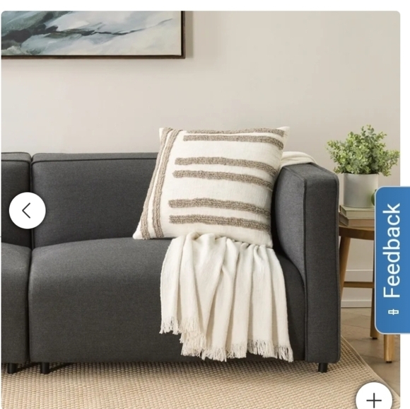 Mina Victory Cotton 20” x 20” Decor Pillow Cover , 2-pack